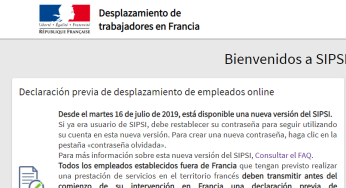 SIPSI | Declaración previa de desplazamiento de trabajadores en Francia
